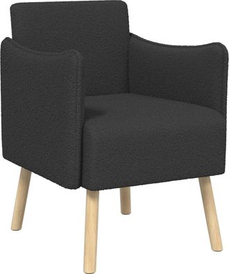 vidaXL Sill&oacute;n Decorativo Gris Oscuro Boucl&eacute; Vidaxl