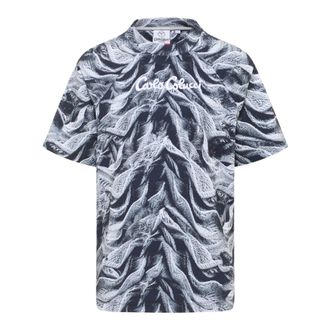 Carlo Colucci Kunstmatige Gebreide T-shirt - Heren - T-shirts - Veelkleurig - L - Katoen - Tops