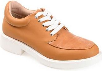 Journee Collection Aliah Block Heel Oxford in Tan at Nordstrom Rack, Size 6.5