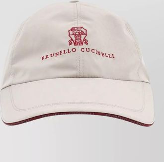 Brunello Cucinelli logo baseball cap curved brim design