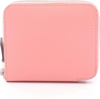 Herm&egrave;s Pink Rose Confetti Leather Middle Wallet (Bi-Fold) (Pre-Owned)