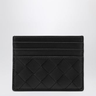 Bottega Veneta Black card holder in Intrecciato