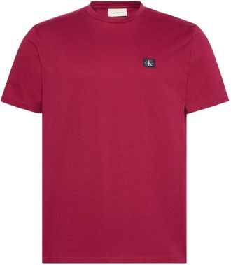 Calvin Klein Jeans Mens SS Badge 30S Jersey Classic TEE LV04RC272G Tees, Red (Beet Red), XL