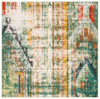 Safavieh Alfombra verde/naranja 152 x 152 cm