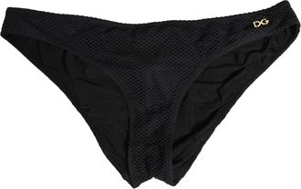 Dolce & Gabbana Black Nylon DG Logo Plaque Regular Brief Womens Underwear