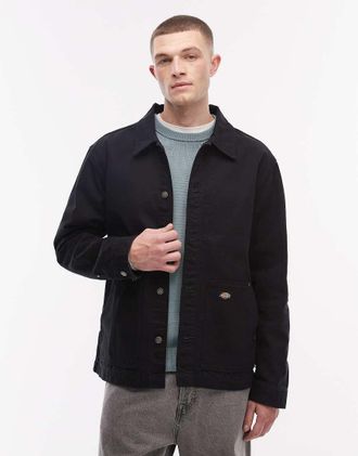 Dickies Giacca barn sfoderata in tela nera-Nero