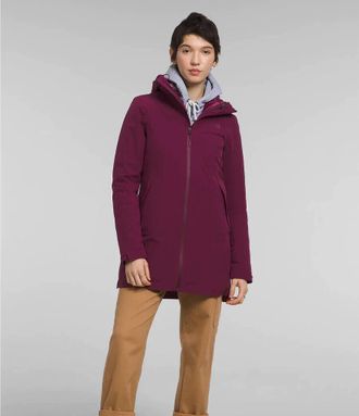 The North Face Womens The North Face ThermoBall Eco Jacket Boysenberry Triclimate Parka APP1261