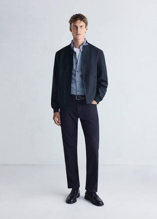 Mango Giacca bomber waterproof termoregolante blu notte - Uomo - XXL - MANGO MAN