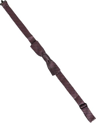 Dolce & Gabbana Woven Silk Bow Tie - Burgundy