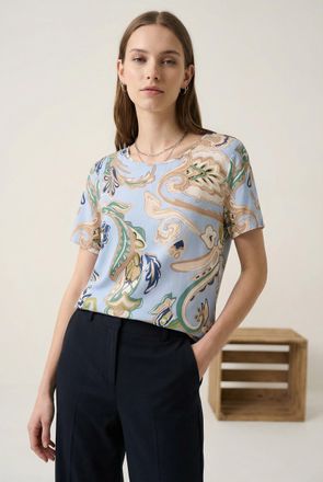 Soyaconcept Shirtbluse SOYACONCEPT SC-CASJA 1, Damen, Gr. XXL, windsurfer combi, Web, Obermaterial: 100% Viskose, gemustert, normal, Rundhals, Blusen Shirtbluse