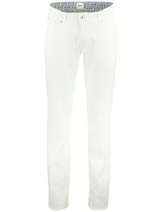 Brax Broek Brax Chuck wit linnen slim