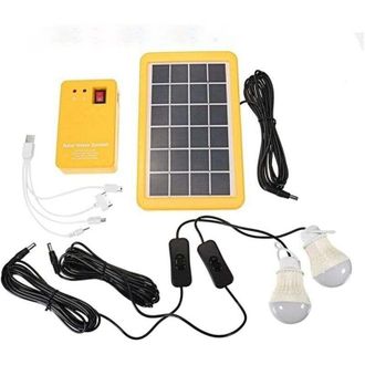 OEM Set Di Pannelli Solari Per Uso Domestico Con 3 Lampade A Led, Illuminazione Di Emergenza E 4 Porte Usb Per LUtilizzo In Giardino