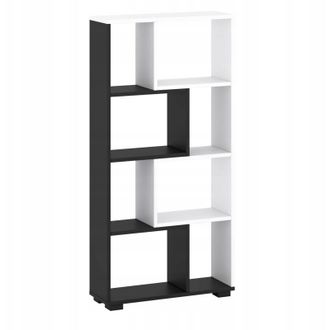 OEM Estante 120x60x20cm Pared Suelo Blanco Negro