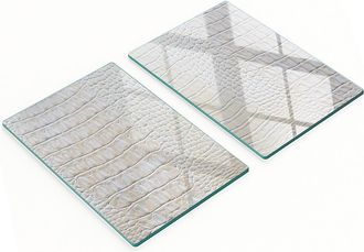 OEM Taglieri Da Cucina In Vetro Con Grafica Effetto Pelle Di Coccodrillo, 2x40x52 Cm