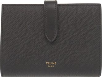 Celine Black Leather Wallet (Bi-Fold) (Pre-Owned)