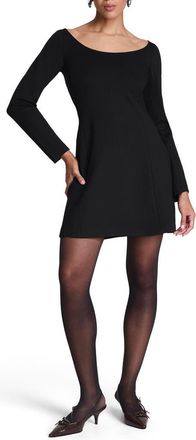 Spanx Ponte Long Sleeve Minidress in Classic Black at Nordstrom, Size X-Small