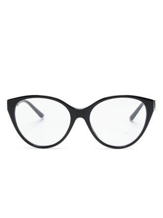Jimmy Choo Eyewear round-frame glasses - women - Acetate - 52 - Black