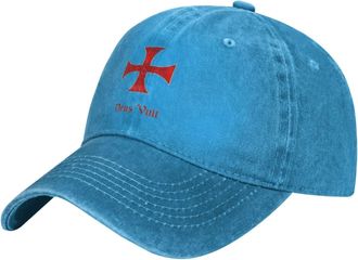 Generic Baseball Cap Deus Vult Crusader Templar Cross Sports Cap Fashion Sandwich Hats Comfortable Baseball Hat for Running Gym Climbing