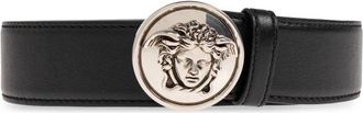 Versace Leren Riem 3.5 cm - Heren - Riemen - Zwart - 90 CM - Leer - Accessoires
