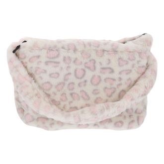 Yarnow Plush Armpit Bag Lightweight Shoulder Handbag for Women Soft Retro Leopard Print Large Capacity Fashion Tote for Daily Use and