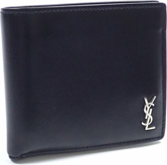 Saint Laurent Black Leather Wallet (Bi-Fold) (Pre-Owned)