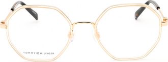 Tommy Hilfiger TH2056 Round Metal Frame Eyeglasses - Gold
