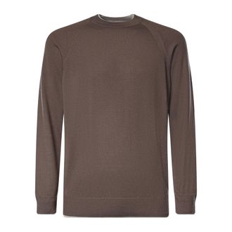 Eleventy Maglione girocollo Mag0N037 - - Knitwear - Uomo - Marrone - 3XL