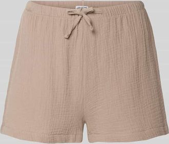 Jake*s Casual Straight Fit Pyjama-Shorts mit Strukturmuster in Taupe, Gr&ouml;&szlig;e 34