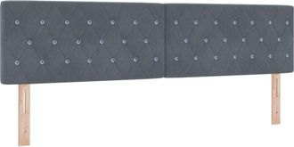 vidaXL Cabecero De Terciopelo Gris Oscuro 180 Cm Terciopelo Vidaxl