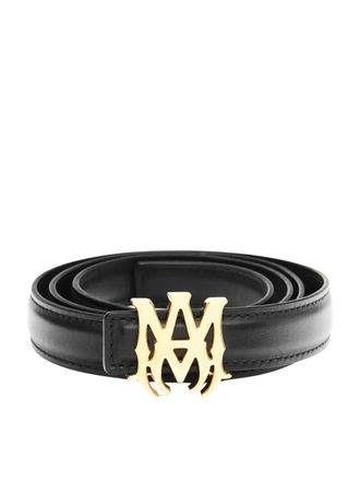 Amiri Mens MA 2CM Gold Belt in Black Cotton - Size 85 cm