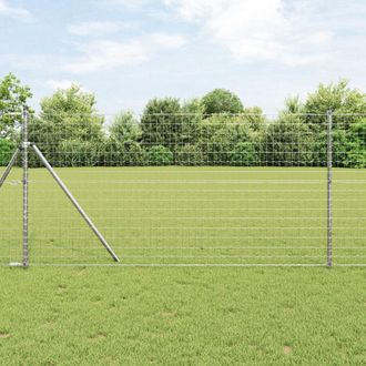 Berkfield Home Euro Fence 1.4x10 m Galvanised Steel in Silver