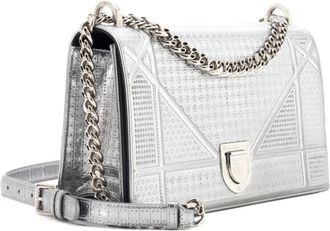Dior Diorama Flap Bag Cannage Embossed Calfskin Medium shoulder bag - Zilver