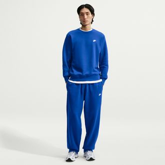 Nike Mens Club Open-Hem Fleece Pants in Blue | FN3730-417