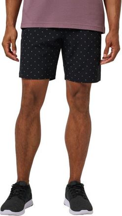 Travis Mathew Beck Shorts in Black Geo at Nordstrom, Size 35