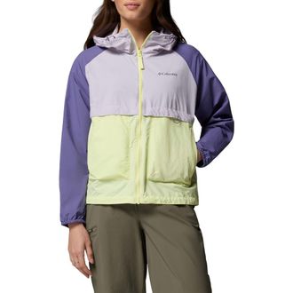 Columbia Spire Valley Water Repellent Windbreaker in Citron Haze/Lavender Pearl at Nordstrom, Size Xx-Large