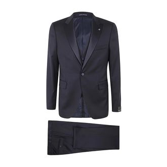 Tagliatore Heren, Pakken, Blauw, Maat: 2XL Wol
