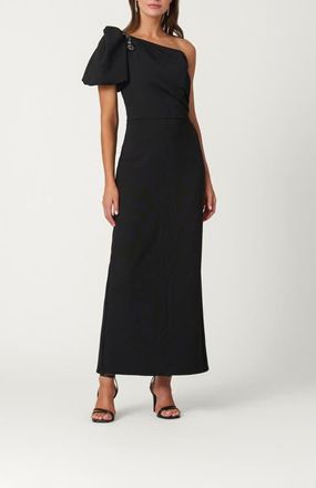 Shoshanna Midnight Embellished Crepe Perla Dress in Jet at Nordstrom, Size 1