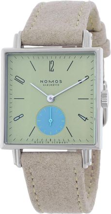 NOMOS Glash&uuml;tte Tetra Salvia Hand Wind Sage Green Dial Watch 439