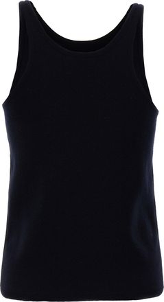 Max Mara Womens Blue Virgin Wool Tank Tops
