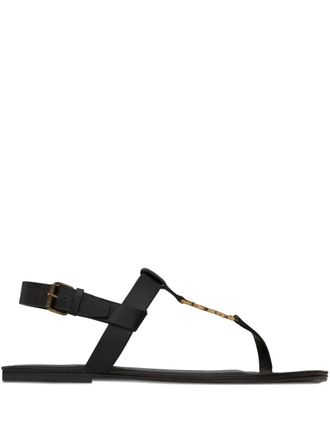 Saint Laurent Cassandre sandalen met gespsluiting - Bruin