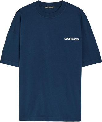 Cole Buxton Logo-print Cotton T-shirt - Navy - L