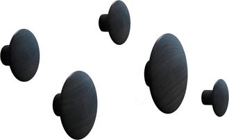MUUTO Wandhaken The Dots 5er-Set, schwarz