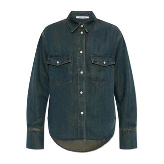 Sams&oslash;e & Sams&oslash;e Sabex denim overhemd - Dames - Spijkeroverhemden - Blauw - S - Denim - Overhemden