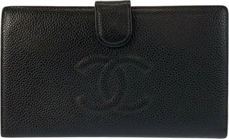 Chanel Black Others Coco Mark Long Wallet (Authentic Pre-Loved)