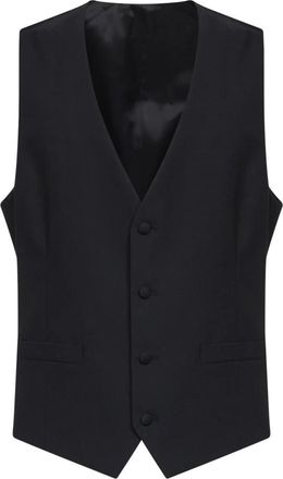Lardini Wollen Gilet - Heren - Gillet - Zwart - XL - Wol - Kostuums