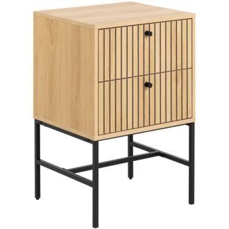 ebuy24 Mesita De Noche Albany, Roble Natural