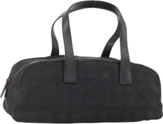 Chanel Pre-owned Handbags, female, Black, Size: ONE SIZE Pre-owned Vintage Nylon Hand Bag