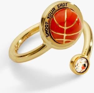 Alex and Ani Shoot Your Shot Basketball Open Fidget Ring in Gold at Nordstrom