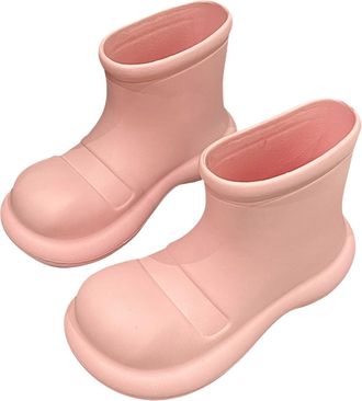 Generic Rain Shoes For Women Waterproof, Rain Boots For Women Comfortable Waterproof Boots Slip-On Ankle School Office Rain Wellies Outdoor Garden Festival Bo