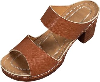 Generic Womens Summer Platform Slide Sandals with High Heel Open Toe Design for Casual Beach Comfort Closed For Women Womens Black Shoes Size 6 Nude Ladies He